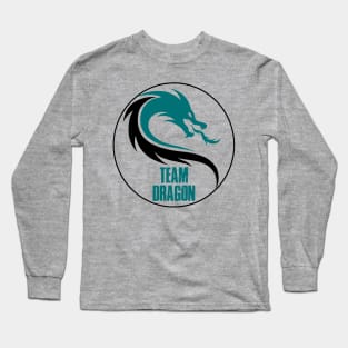 Team Dragon t-shirt - green and black large logo Long Sleeve T-Shirt